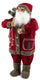 Marionnette Lumineuse Père Noël avec Ours 12 Led en Tissu H80 cm Soriani Rouge