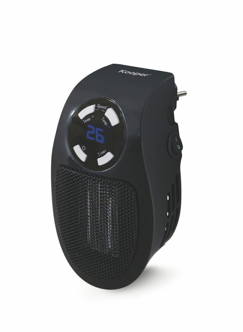 Stufa Stufetta da Parete 500W Display LCD Kooper Pluggy Nero