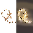 Luce filo sfera rame 48 led bianco caldo alimentazione fissa cm Ø4x120