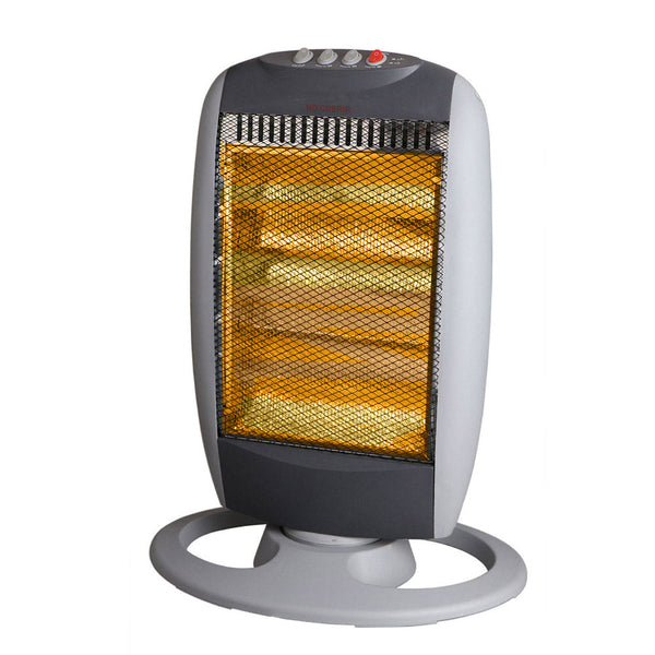 Réchaud Halogène 1200W Oscillant 3 Éléments Gris et Noir online