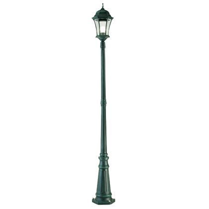 Lampe Pole Alto pour Jardin Couleur Noir et Vert pour Ligne Courbe Extérieure Sovil sconto