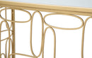 Console Bubbles 120x40x81 cm in Ferro e Specchio Oro e Argento