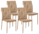 Set 4 Sedie 44x56x91 cm in Similpelle Tortora