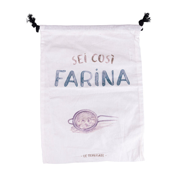 Sac de farine 40x30 cm en coton VdE Tivoli 1996 Le Travisate Blanc online