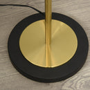 Lampada da Terra con 3 Paralumi E27 in Metallo  Nero e Bronzo