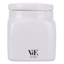 Barattolo Te 9,5x9,5x12 cm in New Bone China VdE Tivoli 1996 Le Travisate Bianco