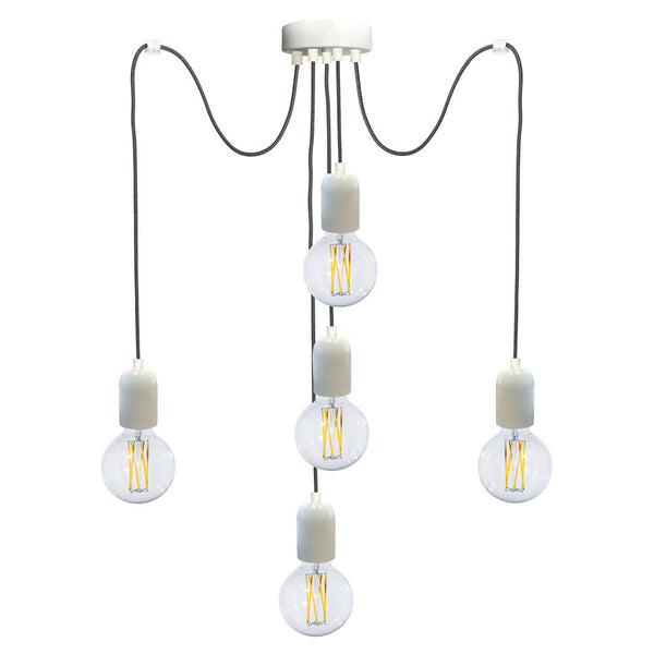 prezzo Suspension 5xE27 3Mt Blanc E-Energy Elaide Cadre Peint