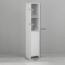 Mobile a Colonna Salvaspazio con Armadietto e 2 Mensole 30x30x160 cm Bianco 