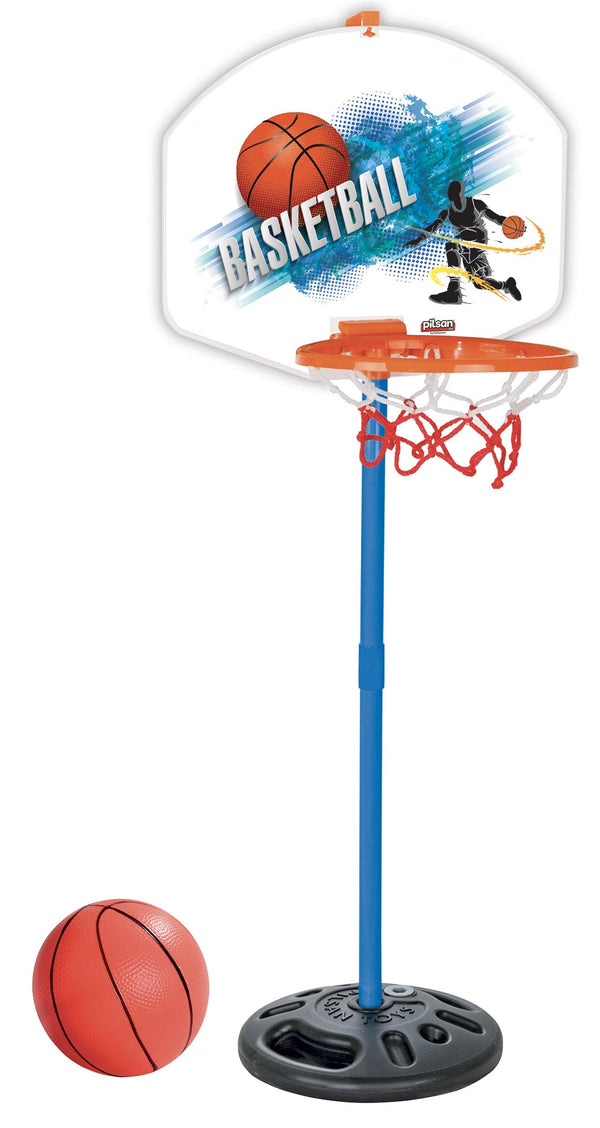 Panier de basket pour enfants 42x42x117 cm avec ballon de basket magique sconto