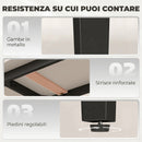 Tavolo da Pranzo per 4 Persone 130x70x75 cm con Piano in Pietra Sinterizzata Marrone e Nero      