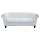 Divano 3  Posti Chesterfield 197x74x82 h cm in Similpelle Bianco