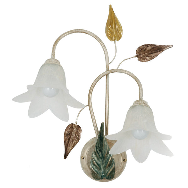 online Applique 2xE14 Vieilli Cadre Verre Paille E-Energy Giorgia