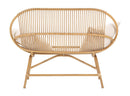 Divanetto 2 Posti Panama con Cuscini 132x66x96,5 cm in Ferro e Poliestere