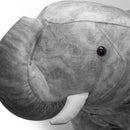 Sgabello Pouf Poggiapiedi per Bambini 77x36x34 cm Elefante Big Grigio Divina Home