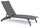 Transat de jardin 61x192x96 cm avec roues en aluminium anthracite