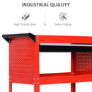 Carrello Porta Attrezzi da Officina Rosso 70x35x75.5 cm 