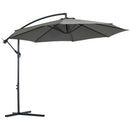 Ombrellone da Giardino Decentrato Ø300x250 cm in Acciaio e Poliestere Grigio