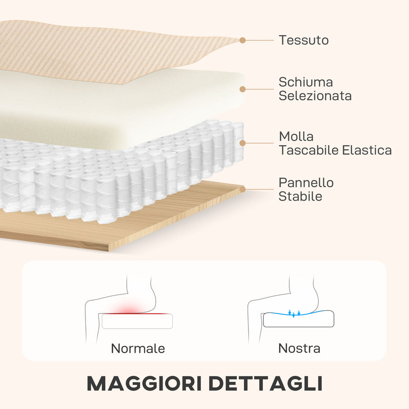 Divano Letto Angolare con Vano Contenitore 205x135x76 cm Rivestimento in Velluto a Coste Beige      