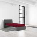 Lenzuolo Sotto con Angoli ed Elastico Tinta Unita Bordeaux