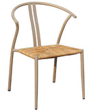 Sedia da Giardino in Alluminio e Wicker Vorghini Erice Tortora