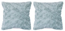 Set 2 Cuscini Decorativi 43x43x6 cm in Poliestere VdE Tivoli 1996 Furry Verde Salvia