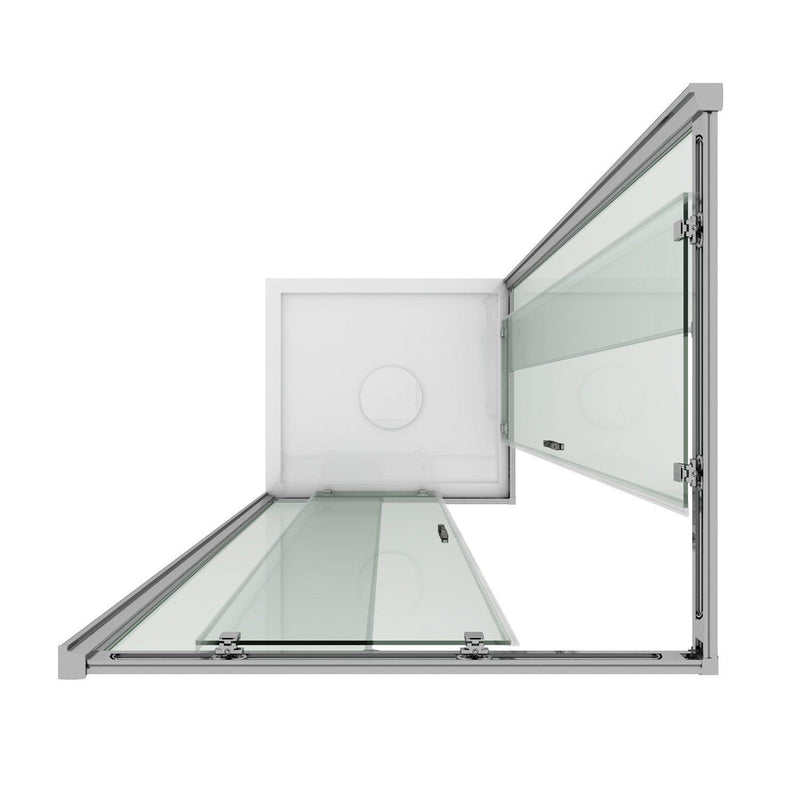 Box Doccia Angolare 2 Ante Scorrevoli in Cristallo Trasparente 6mm H198 Fosterberg Odense Varie Misure