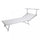 Cefalu Transat de Jardin XXL 213x85,5x40 cm en Aluminium Blanc