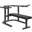Panca per Pettorali ad Altezza Regolabile 150x150x60-85 cm in Acciaio Nero 