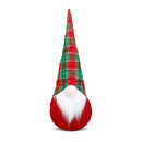 Gnomo di Natale H65 cm con Luce Rosso con Cappello Scozzese