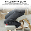 Sedia Ergonomica con Inginocchiatoio 51x69x58 cm in Legno di Betulla e Cuscini Crema  