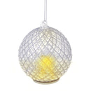 Set 6 Palle di Natale da Appendere Ø 10 cm in Vetro e Plastica