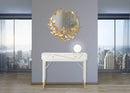 Console Luxy 100x40x79 cm in Legno e MDF e in Ferro Bianco e Oro