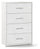 Commode avec 4 tiroirs 71x110x41 cm Blanc Oxyde