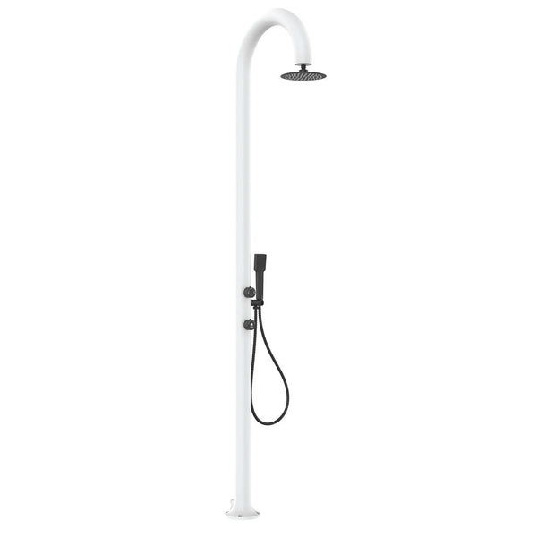 prezzo Doccia da Giardino in Alluminio con Doppio Attacco Acqua Sined Luna Alu Bianco
