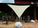 Tenda Vela da Giardino Triangolare 500x500x500 cm in Poliestere 210 gr Ecru