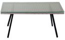 Set da Giardino Divano 2 Poltrone e Tavolino in Polyrattan Laredo Melange Grigio