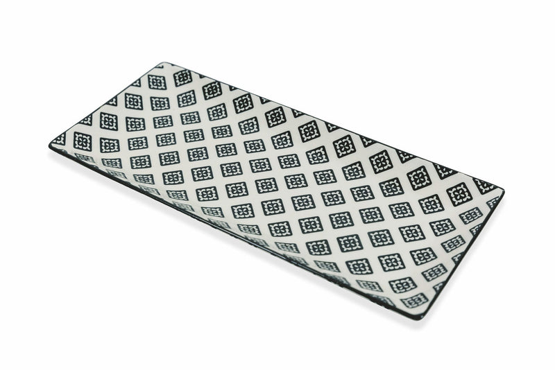 Set 6 Vassoi Rettangolari in Gres VdE Tivoli 1996 Black Confusion