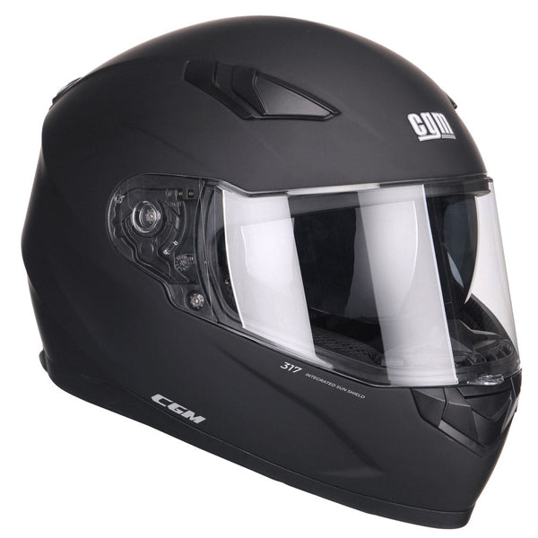 acquista Casque Intégral Scooter CGM Liverpool 317A Visière Longue Noir Mat Différentes Tailles