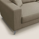 Divano 2 Posti 166x95x91 cm in Tessuto Marrone