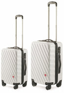 Set 2 Valigie Trolley Rigide in Policarbonato 4 Ruote TSA Soriani Bianco