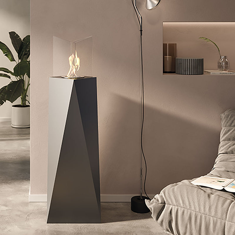 Camino a Bioetanolo da Pavimento 34,5x34,5x120 cm 1500W 1,2L Nairobi Nero 