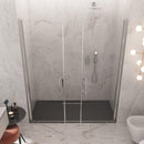 Porta Parete Doccia 2 Ante Batttenti in Cristallo Trasparente 6mm H195 Bonussi Alexia Varie Misure