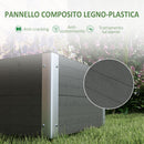 Letto per Orto Rialzato con Fondo Aperto e Profili 60x60x30 cm in Alluminio Grigio Scuro