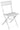 Chaise de Jardin Pliante 42x48x81 cm en Fer Bistrò Ivoire