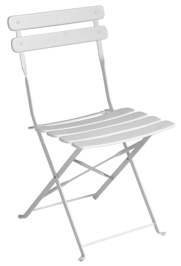 online Chaise de Jardin Pliante 42x48x81 cm en Fer Bistrò Ivoire