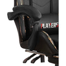 Sedia da Gaming Ergonomica in Similpelle Camouflage/Nera