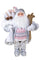 Père Noël avec Skis H60 cm Blanc/Rose