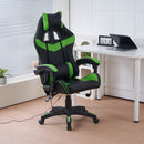 Sedia da Gaming con Led RGB Altezza Regolabile 106-116 cm in Pelle PU Verde e Nero  