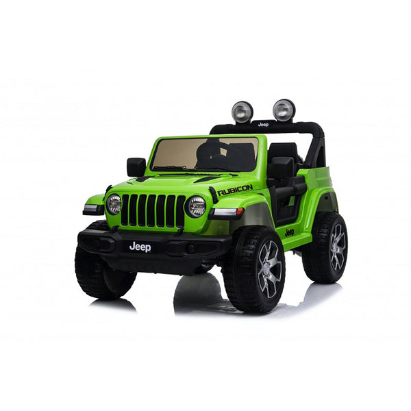 Macchina Elettrica per Bambini Fuoristrada Jeep Wrangler Rubicon 12V con Telecomando Verde prezzo