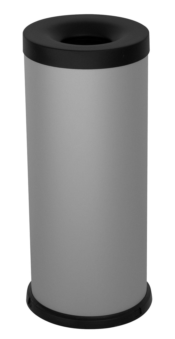 online Pattumiera Gettacarte Ø25xh60 cm Autoestinguente In Acciaio Verniciato Grigio